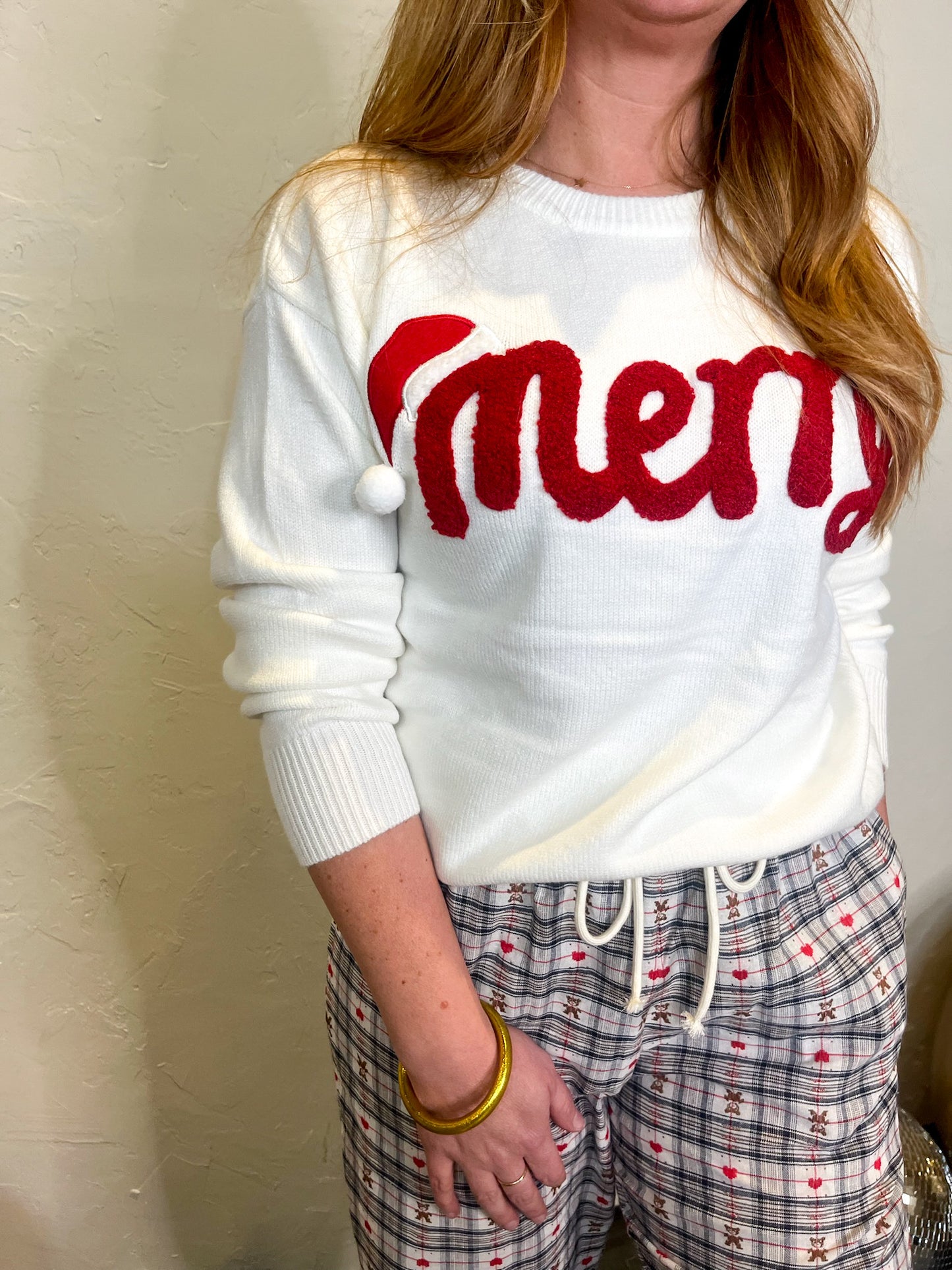 Feeling Merry Sweater - White