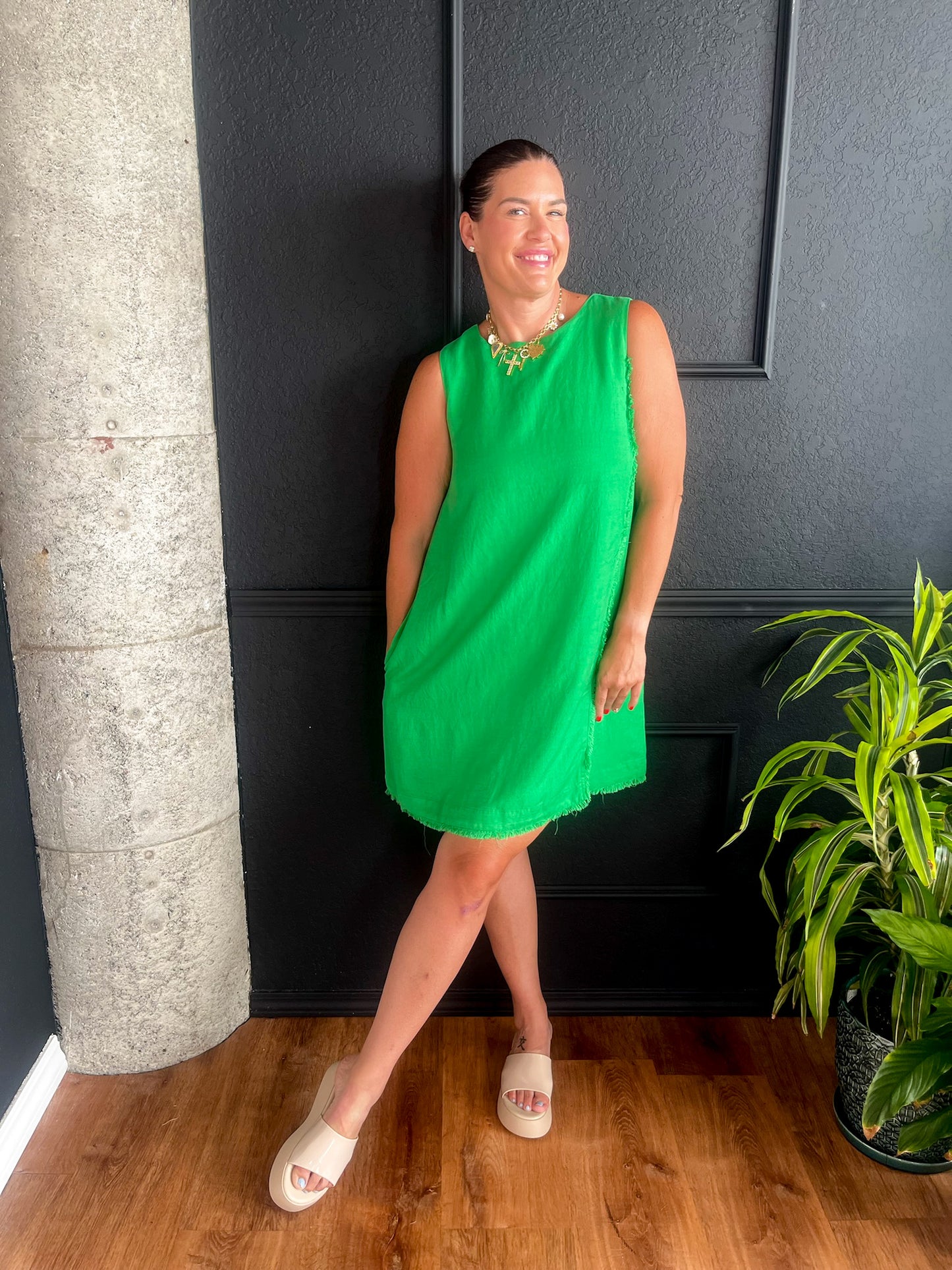 FRNCH: Amalya Dress - Green - Revel Boutique