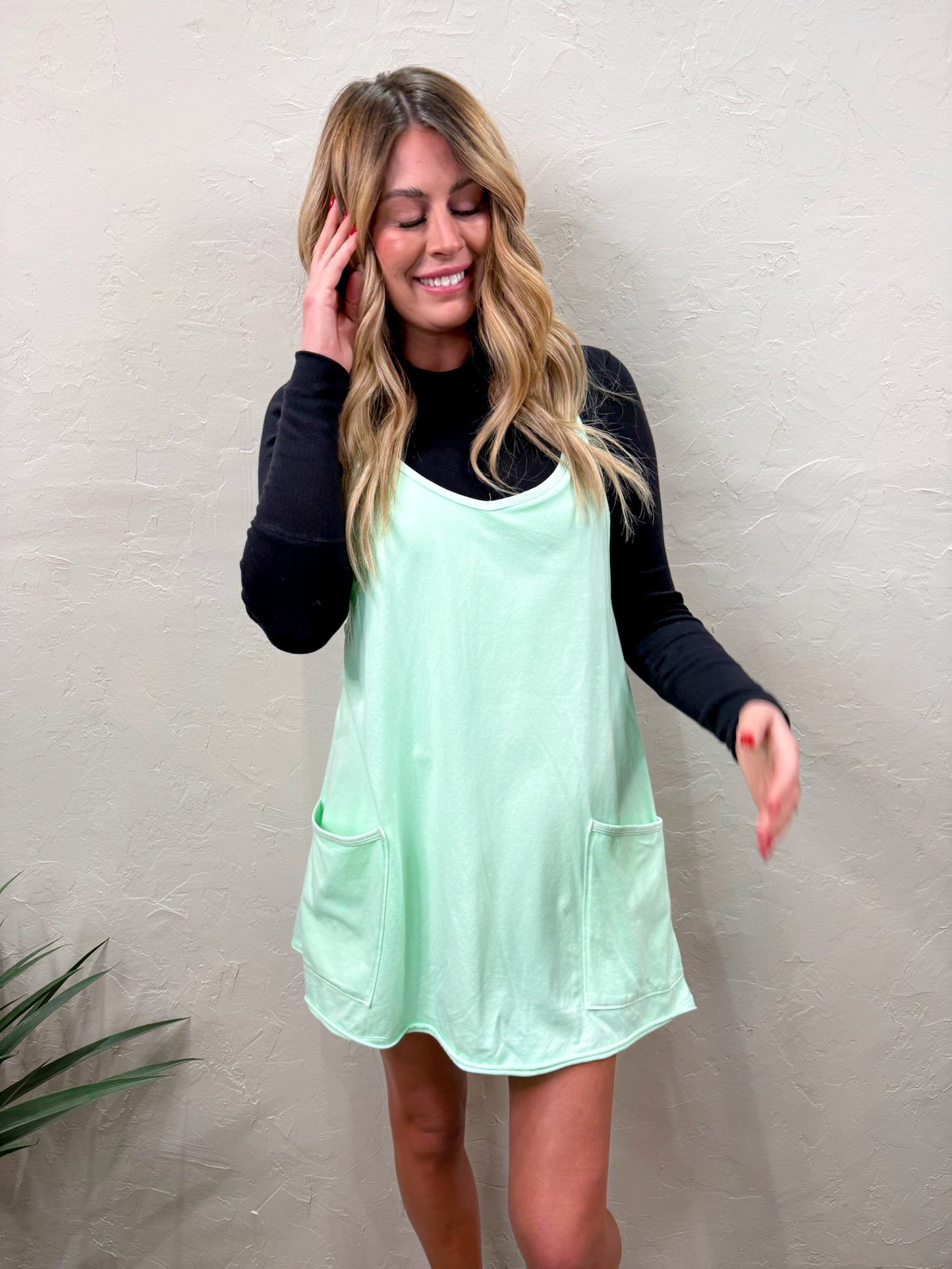 Free People: Hot Shot Mini Dress - Pistachio