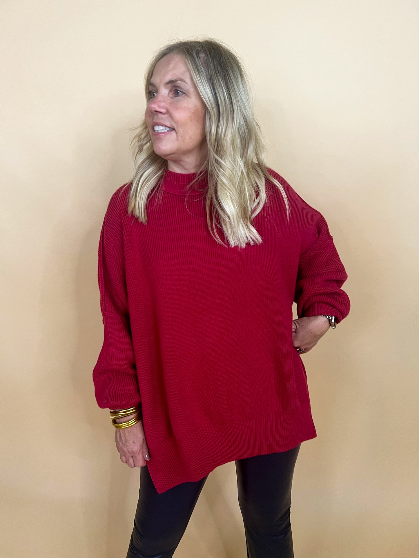 Free People: Easy Street Tunic - Cherry - Revel Boutique