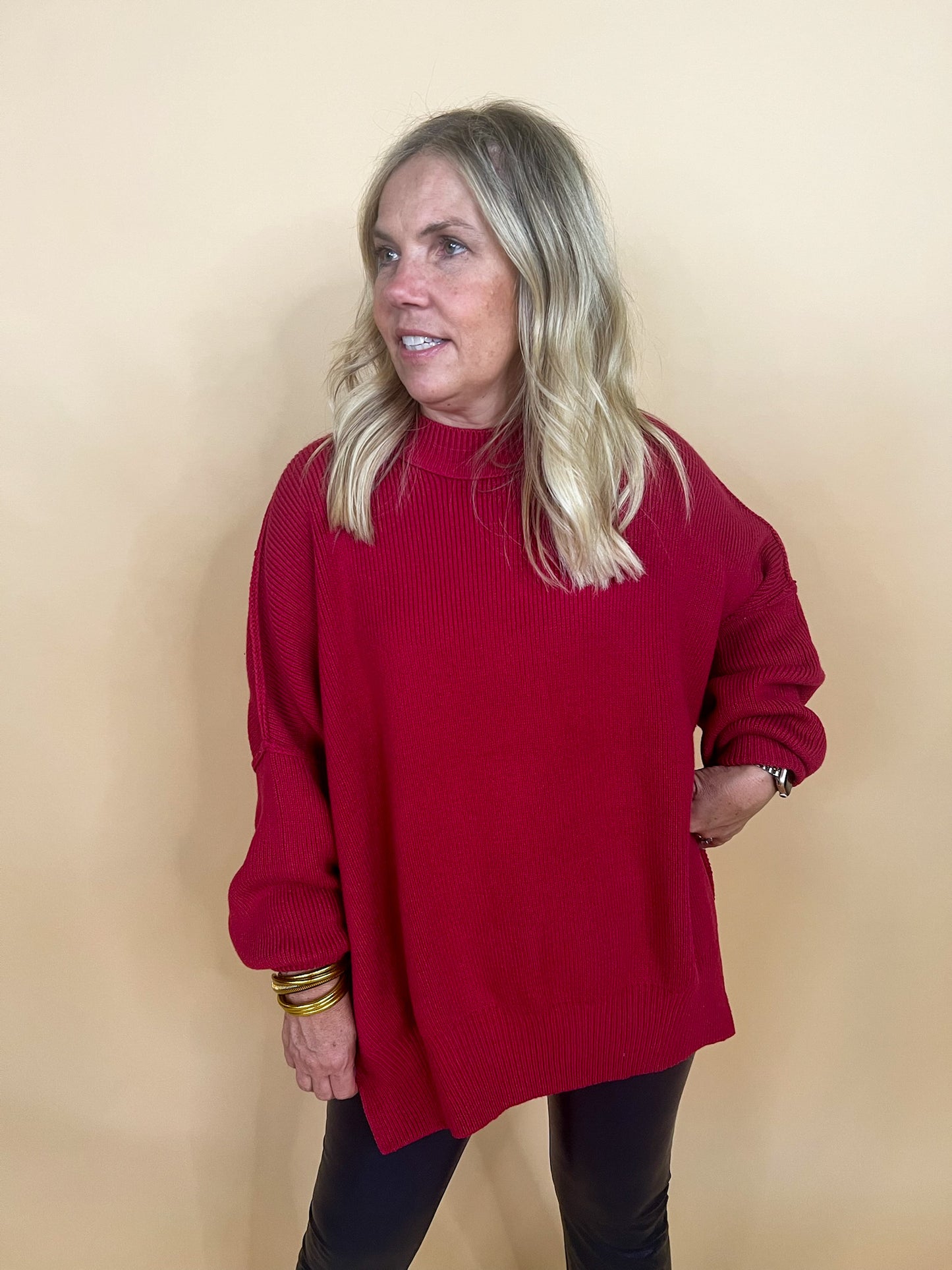 Free People: Easy Street Tunic - Cherry - Revel Boutique