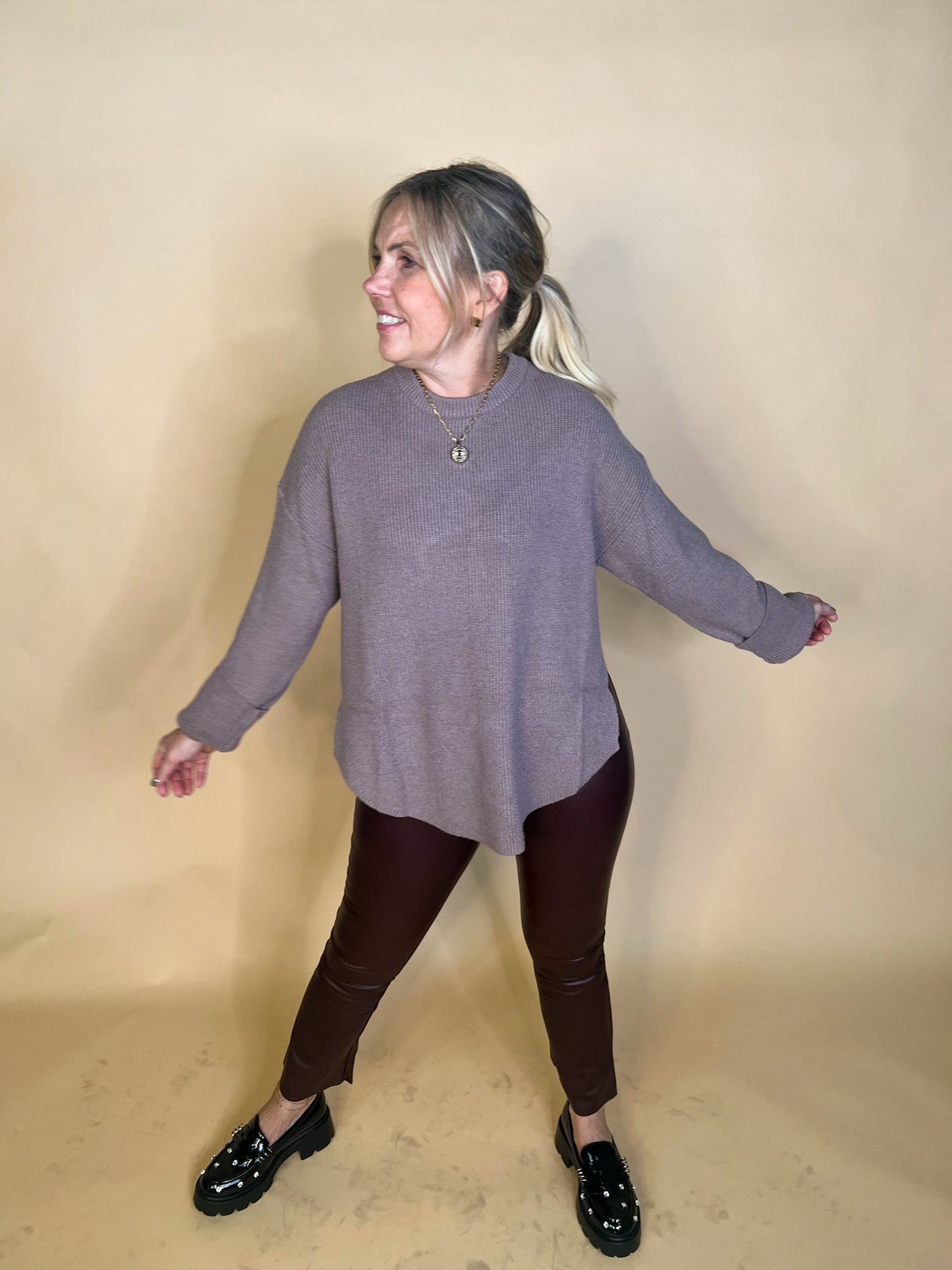 Day In Day Out Sweater - Taupe - Revel Boutique