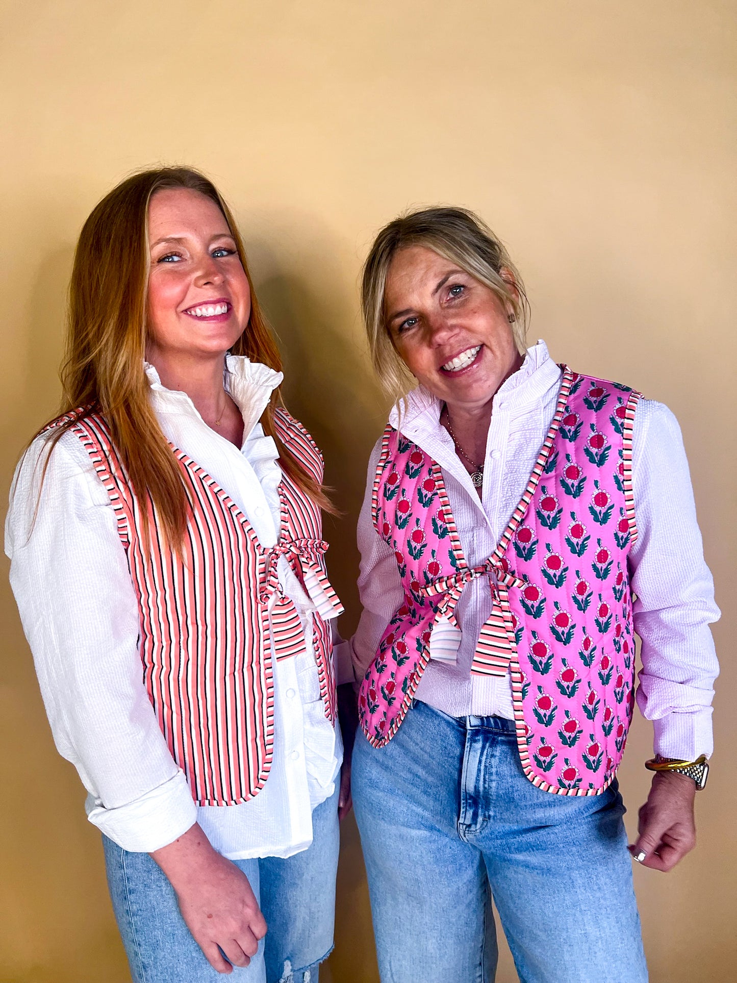 Pretty In Pink Reversible Vest - Revel Boutique