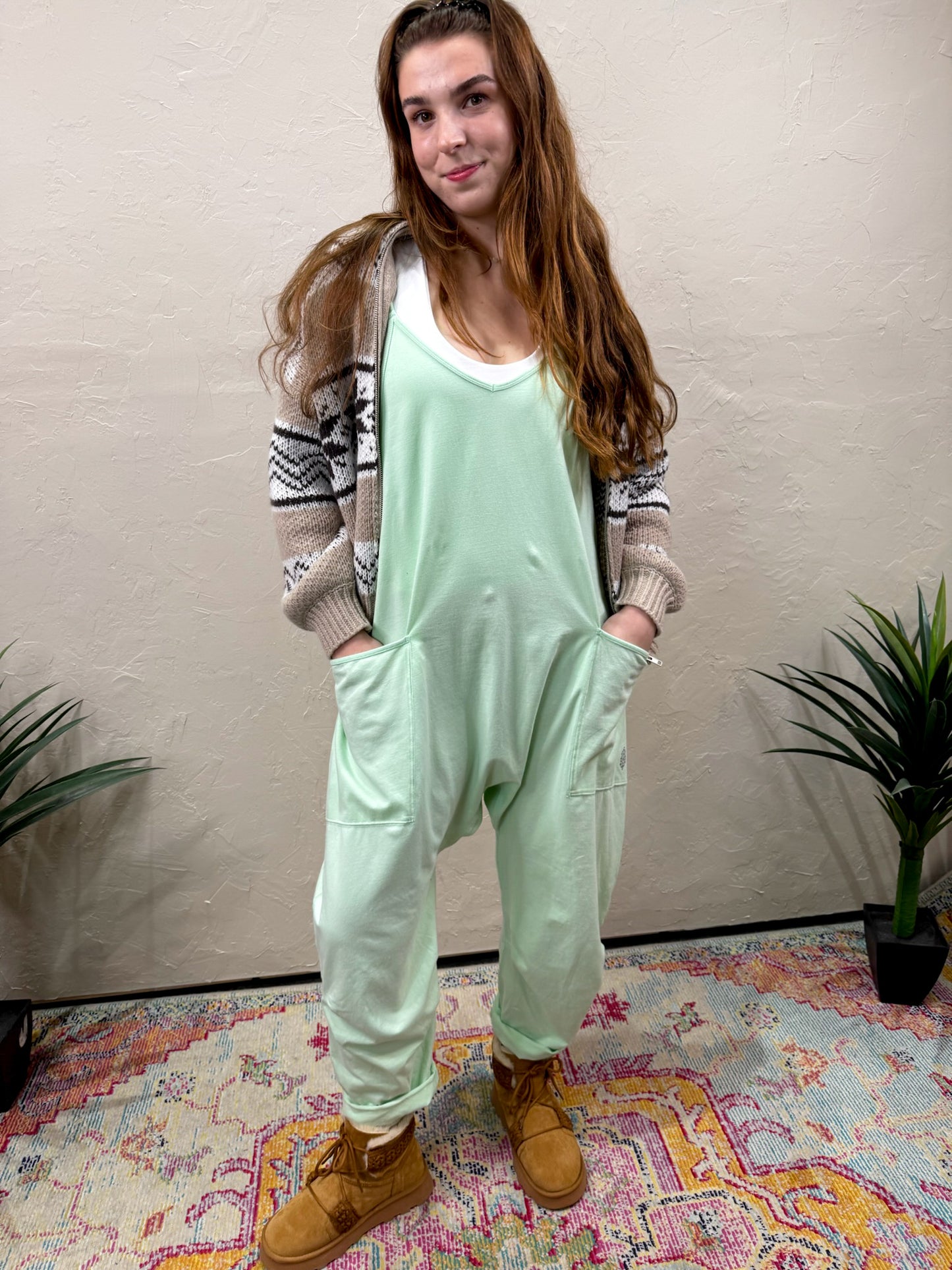 Free People: Hot Shot Onesie - Pistachio