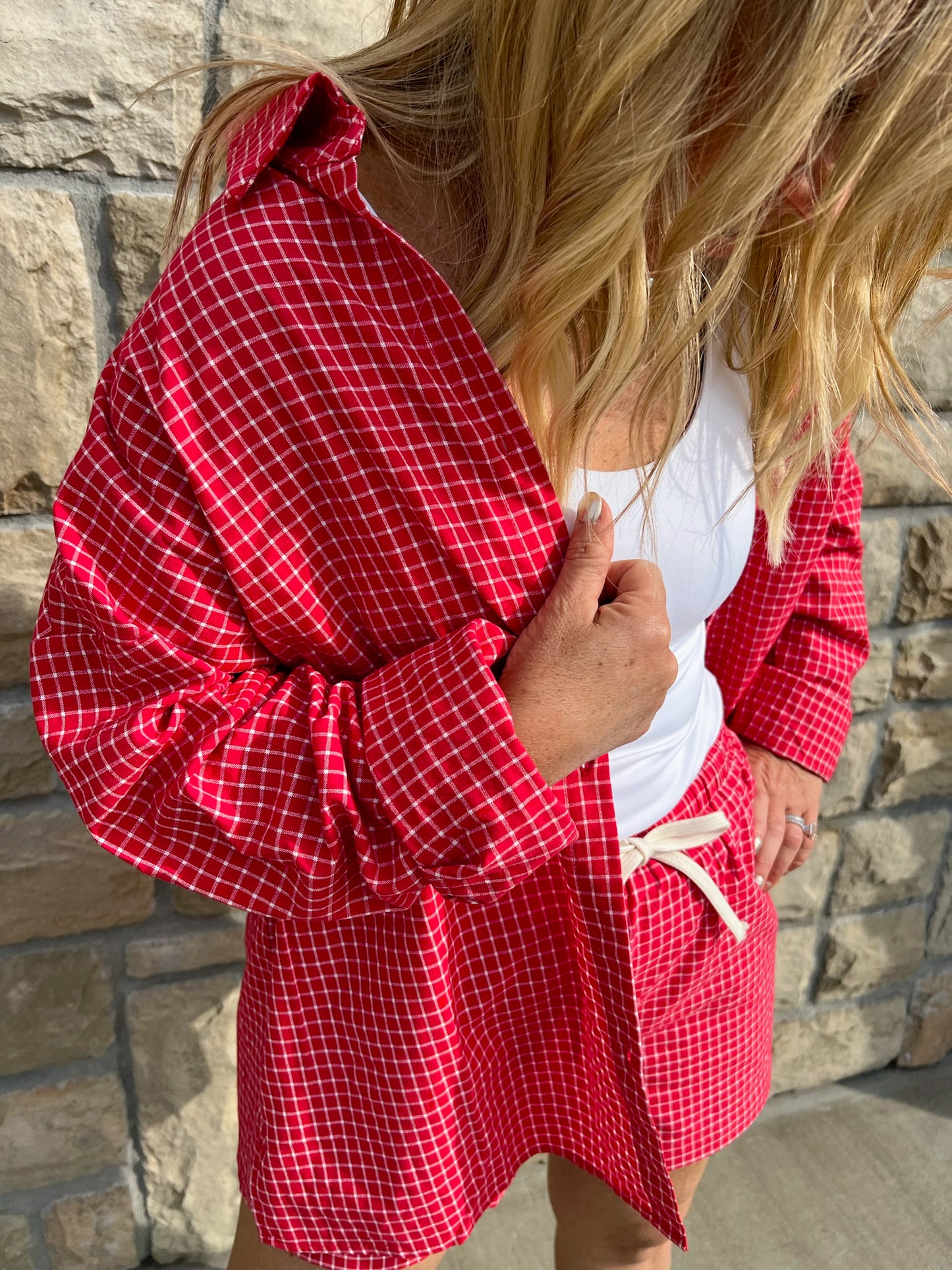 Karma Check Shirt - Red