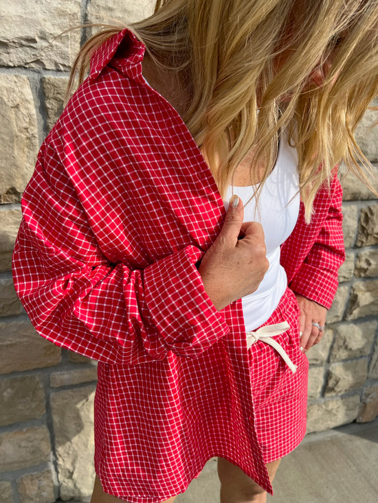 Karma Check Shirt - Red