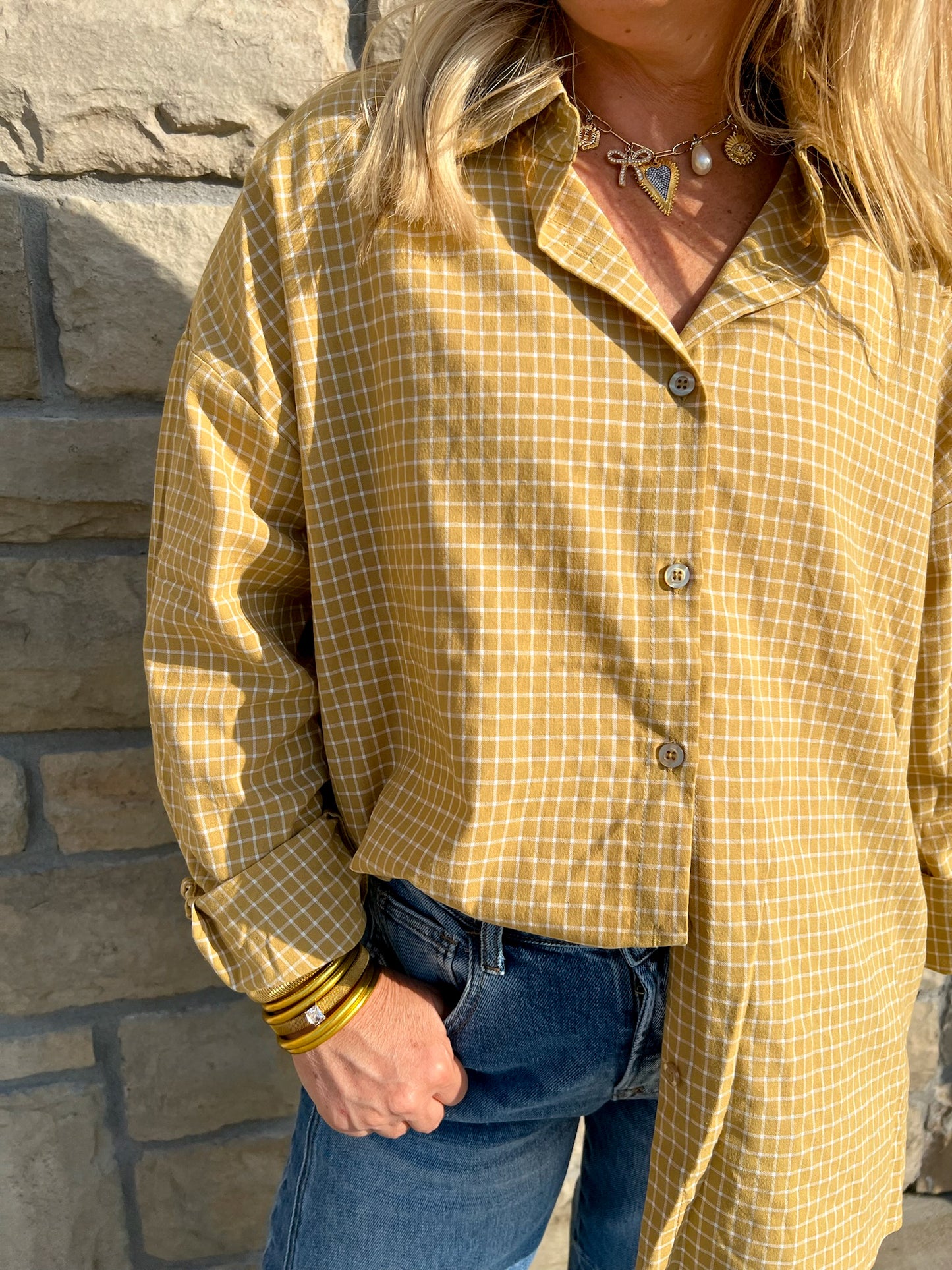 Karma Check Shirt - Mustard