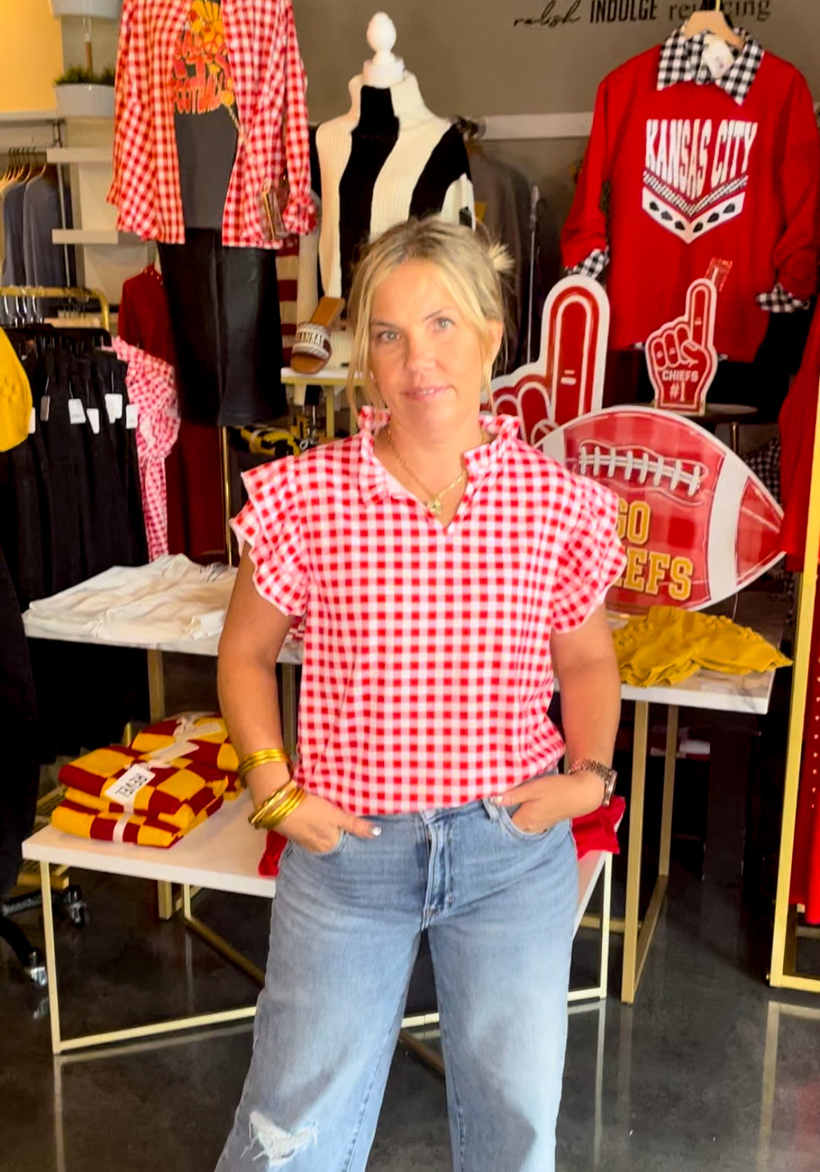 Julia Gingham Top