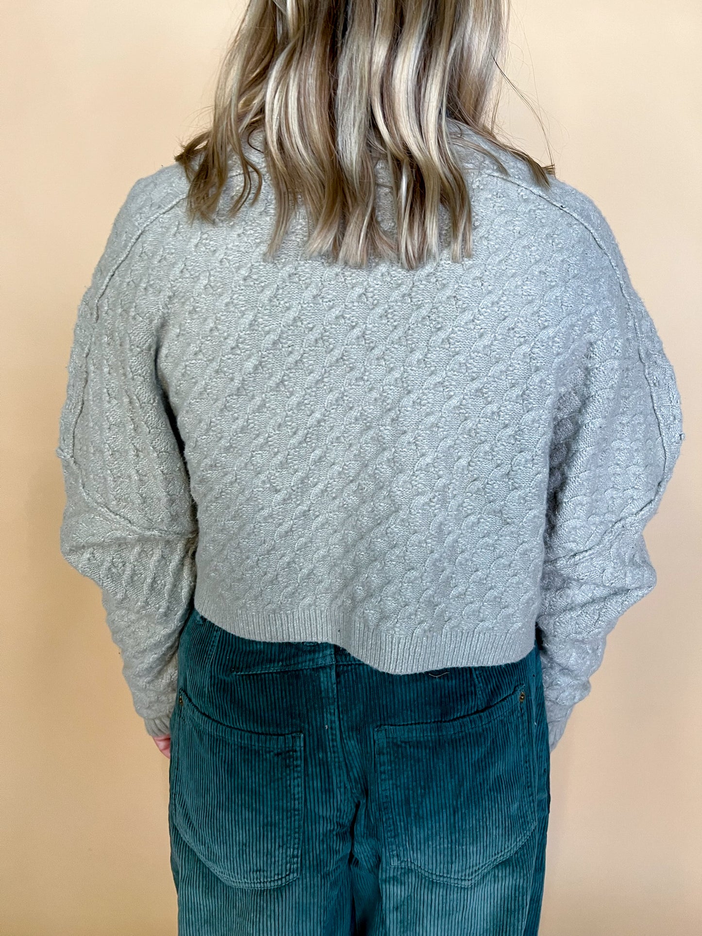 Free People: Marlowe Cardi - Feather Grey - Revel Boutique