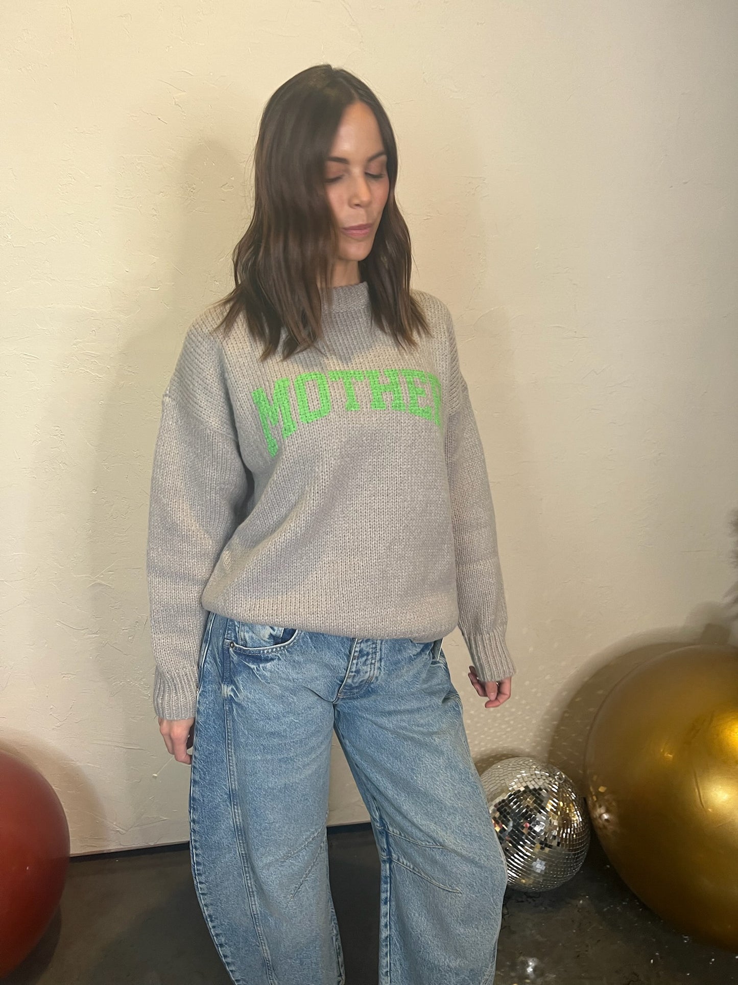 Mother Sweater - Gray/Green