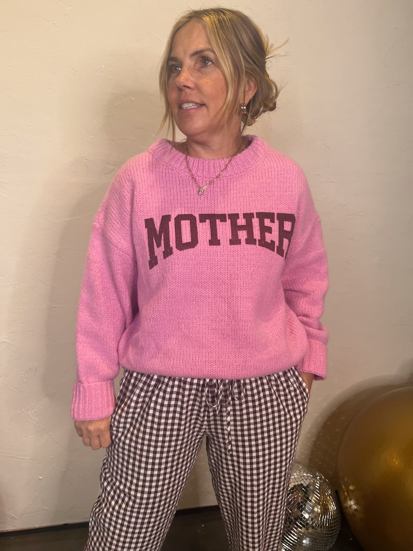 Mother Sweater - Pink/Maroon