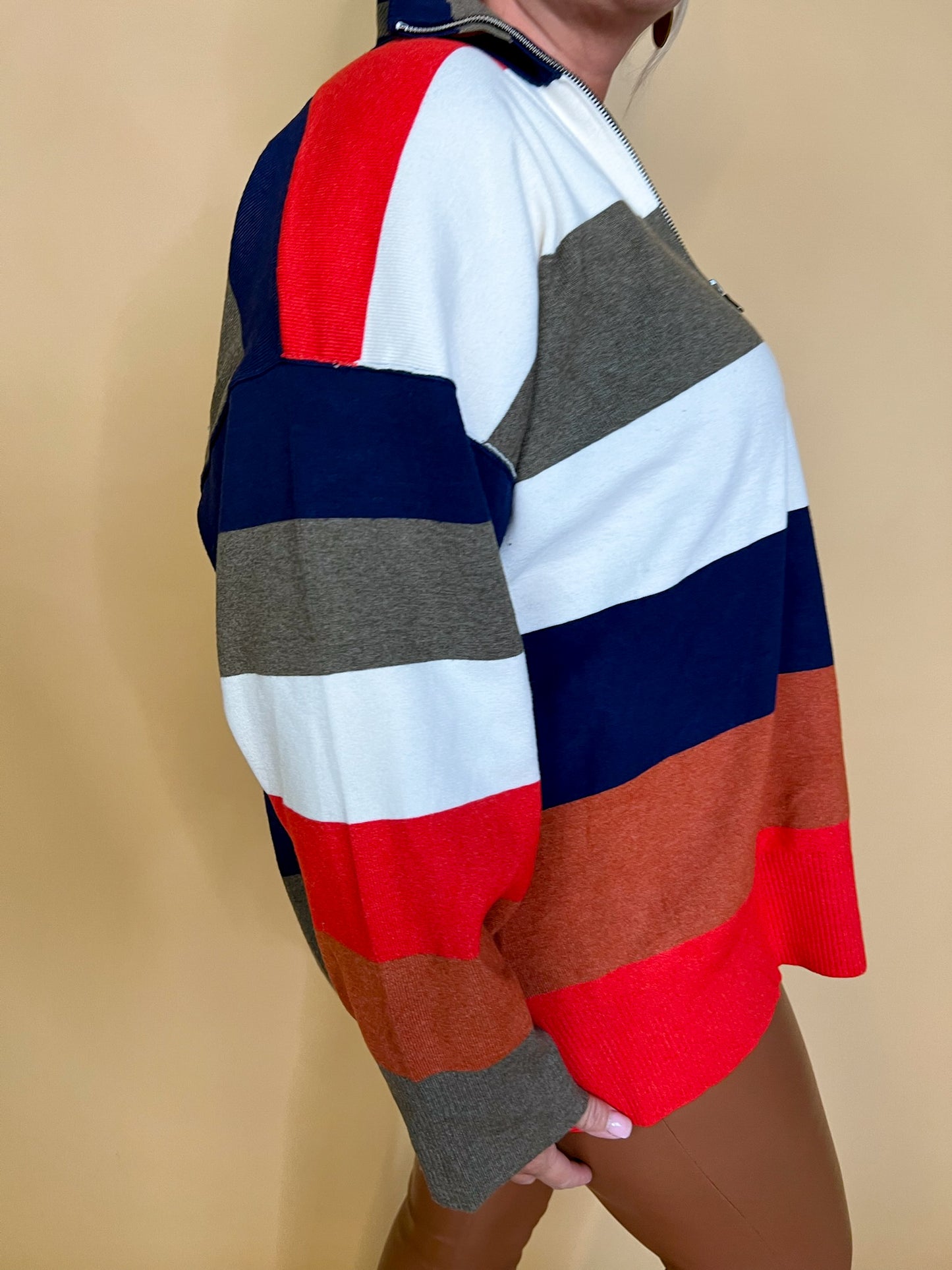 Free People: Coastal Stripe Pullover - Set Sail Combo - Revel Boutique