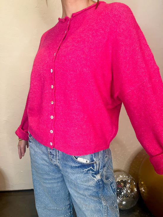 Piper Cardigan - Fuchsia