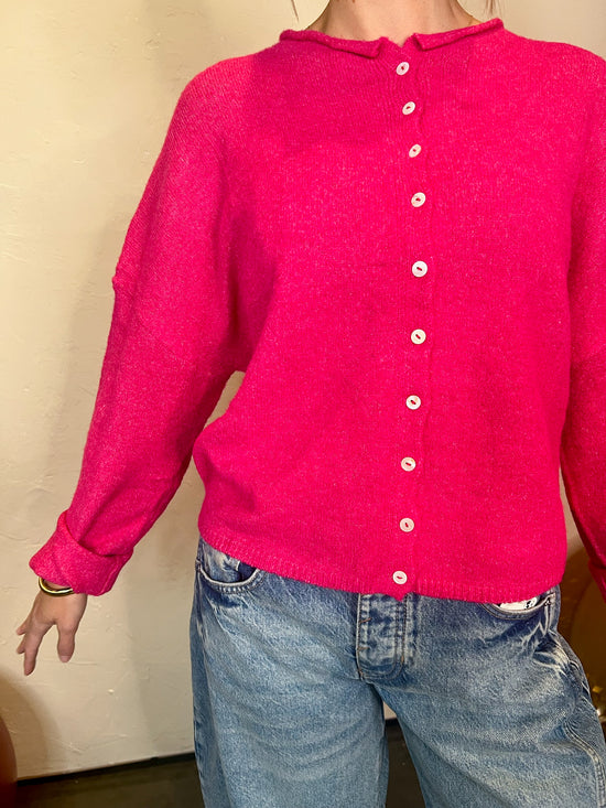 Piper Cardigan - Fuchsia