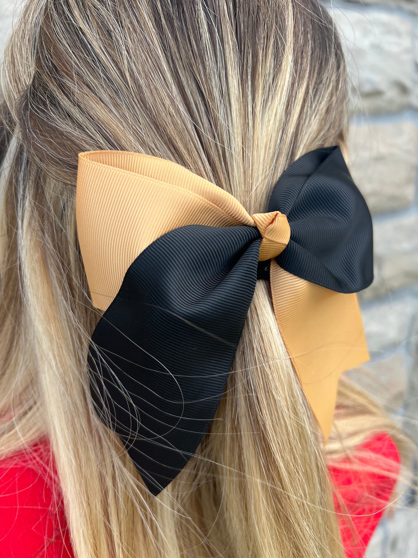 Cheer Squad Bows - Black/Gold - Revel Boutique