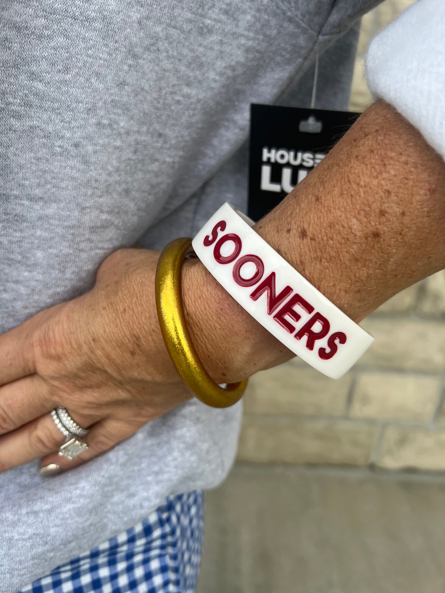 Sooners Resin Cuff - Revel Boutique