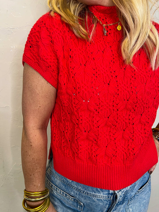 Free People: Vickie Mock Neck Sweater - Heart Eyes - Revel Boutique