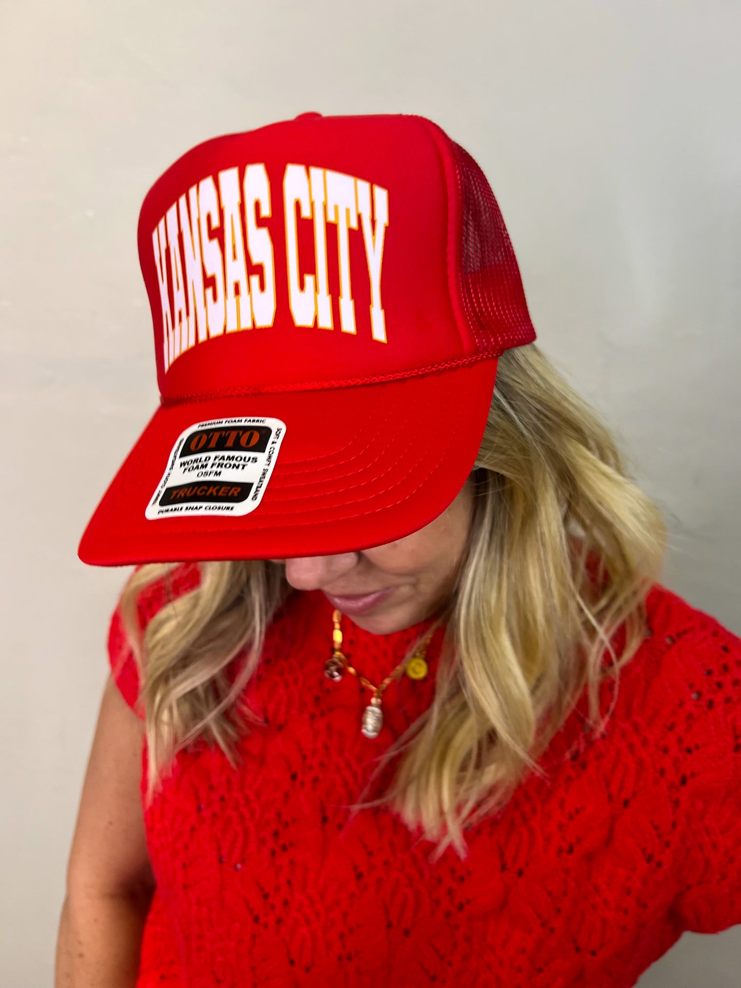 Kansas City Trucker Hat - Red - Revel Boutique