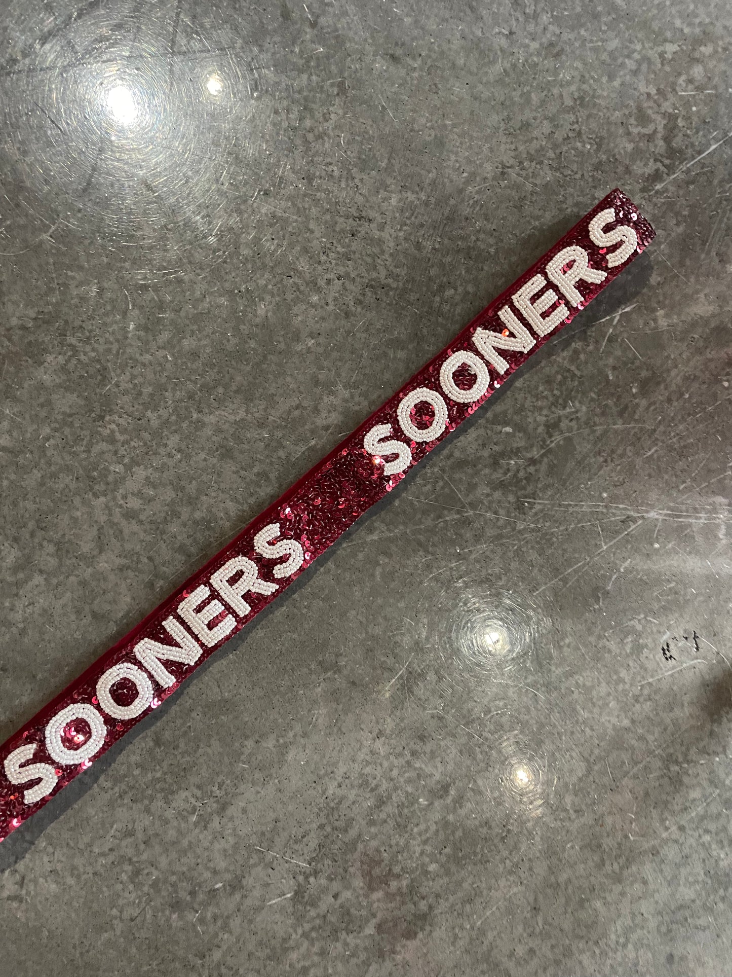 Sooners Sequin Bag Strap