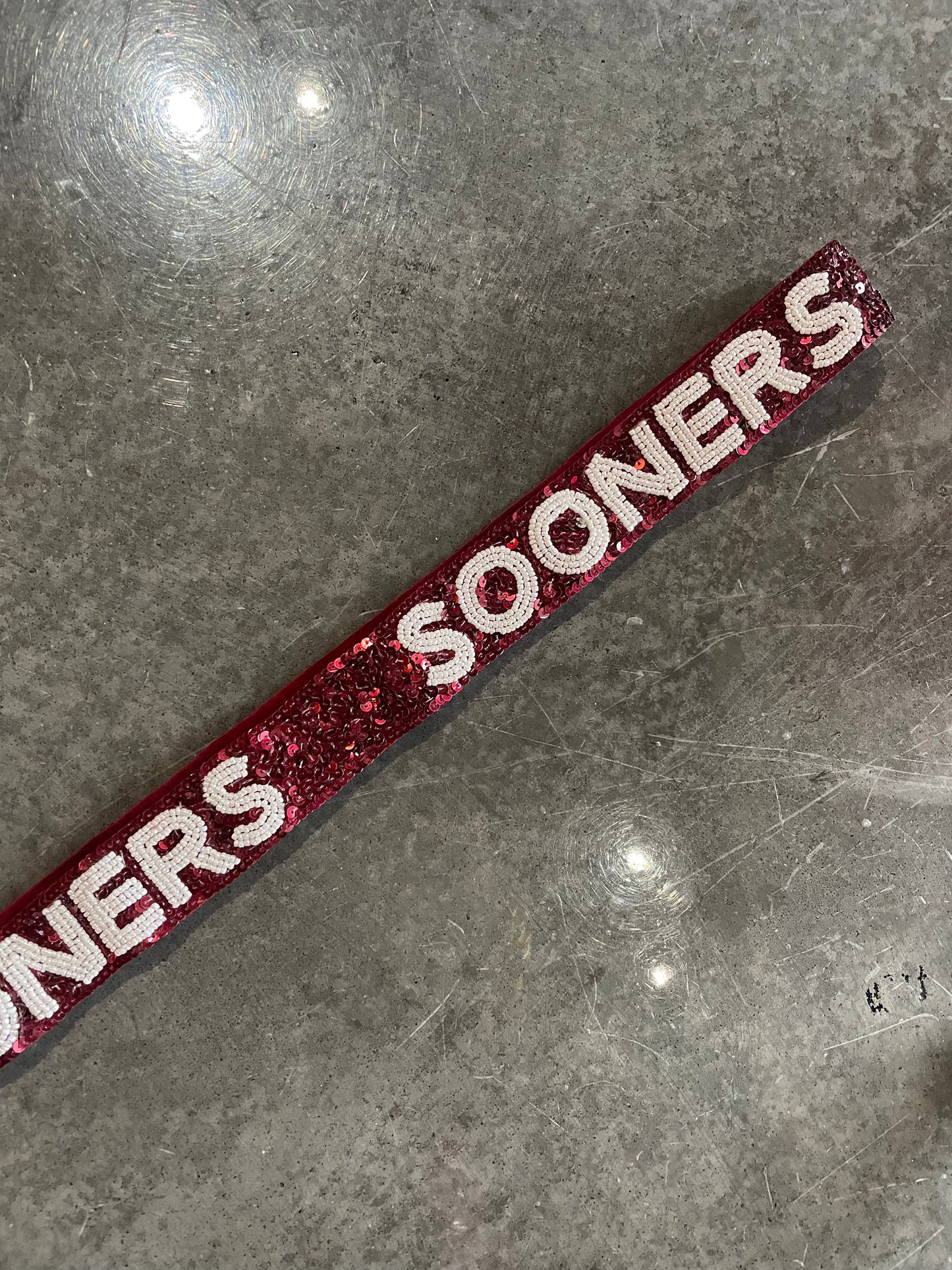 Sooners Sequin Bag Strap - Revel Boutique