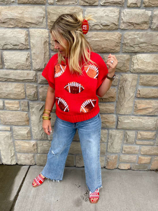 Spirit Fingers Football Sweater - Revel Boutique