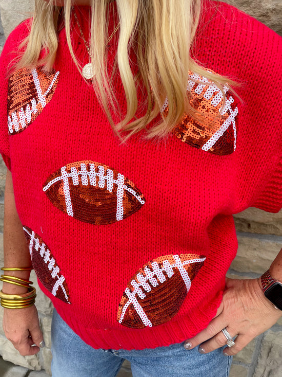 Spirit Fingers Football Sweater - Revel Boutique