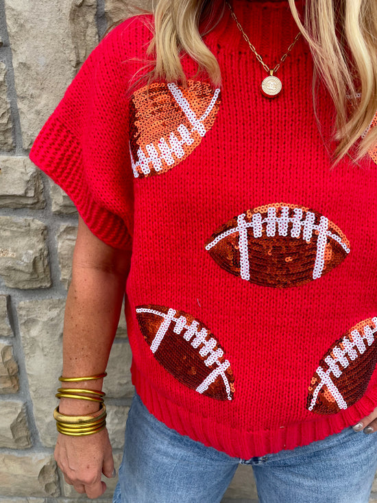 Spirit Fingers Football Sweater - Revel Boutique