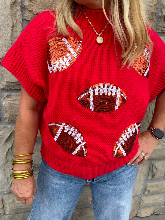 Spirit Fingers Football Sweater - Revel Boutique