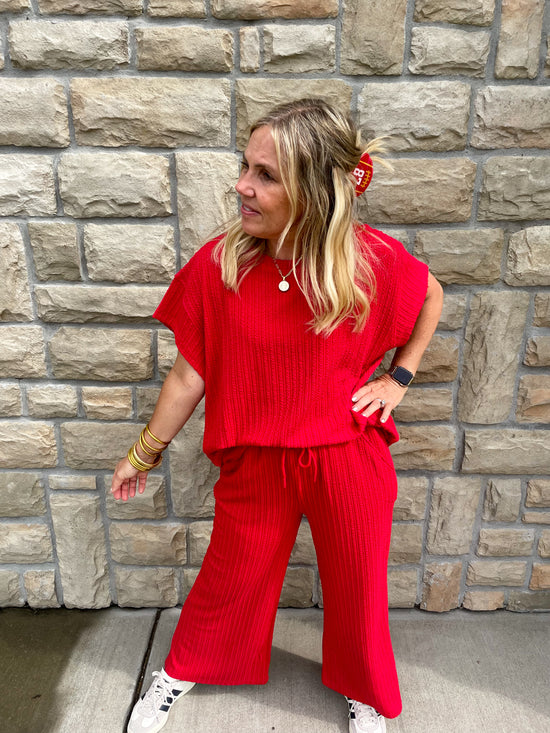 Red Flag Pants - Revel Boutique