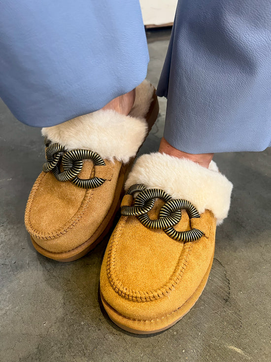 Matisse: Taos Faux Fur Slipper - Chestnut