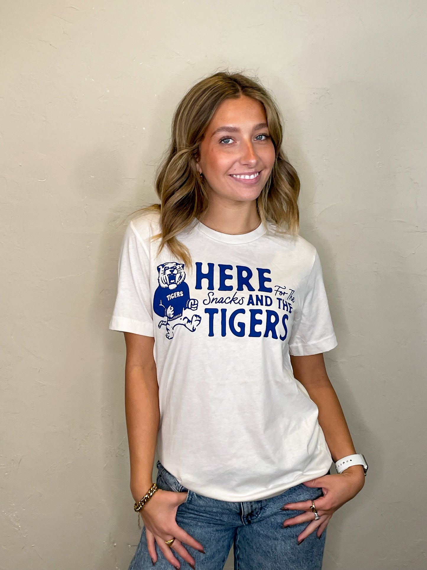 Here For The Tigers & Snacks Tee - Revel Boutique