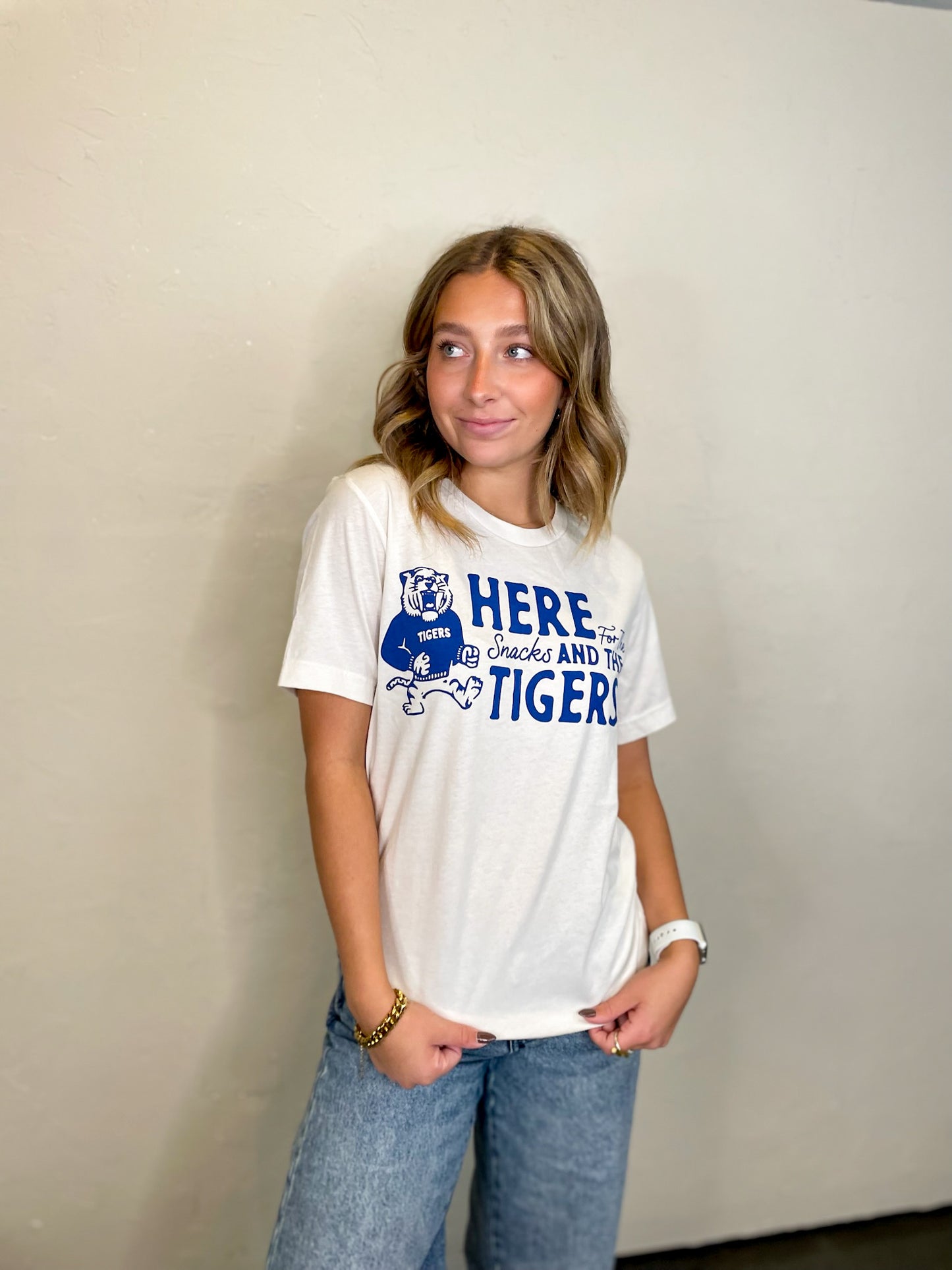 Here For The Tigers & Snacks Tee - Revel Boutique