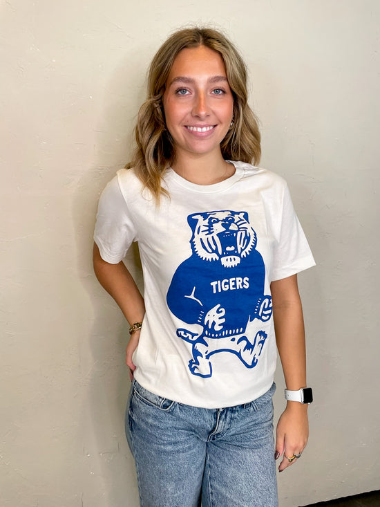 Vintage Tigers Tee - Royal Blue - Revel Boutique