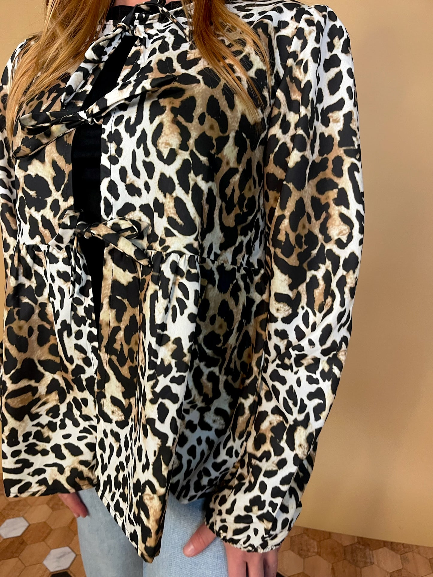 In The Wild Leopard Tie Top - Revel Boutique