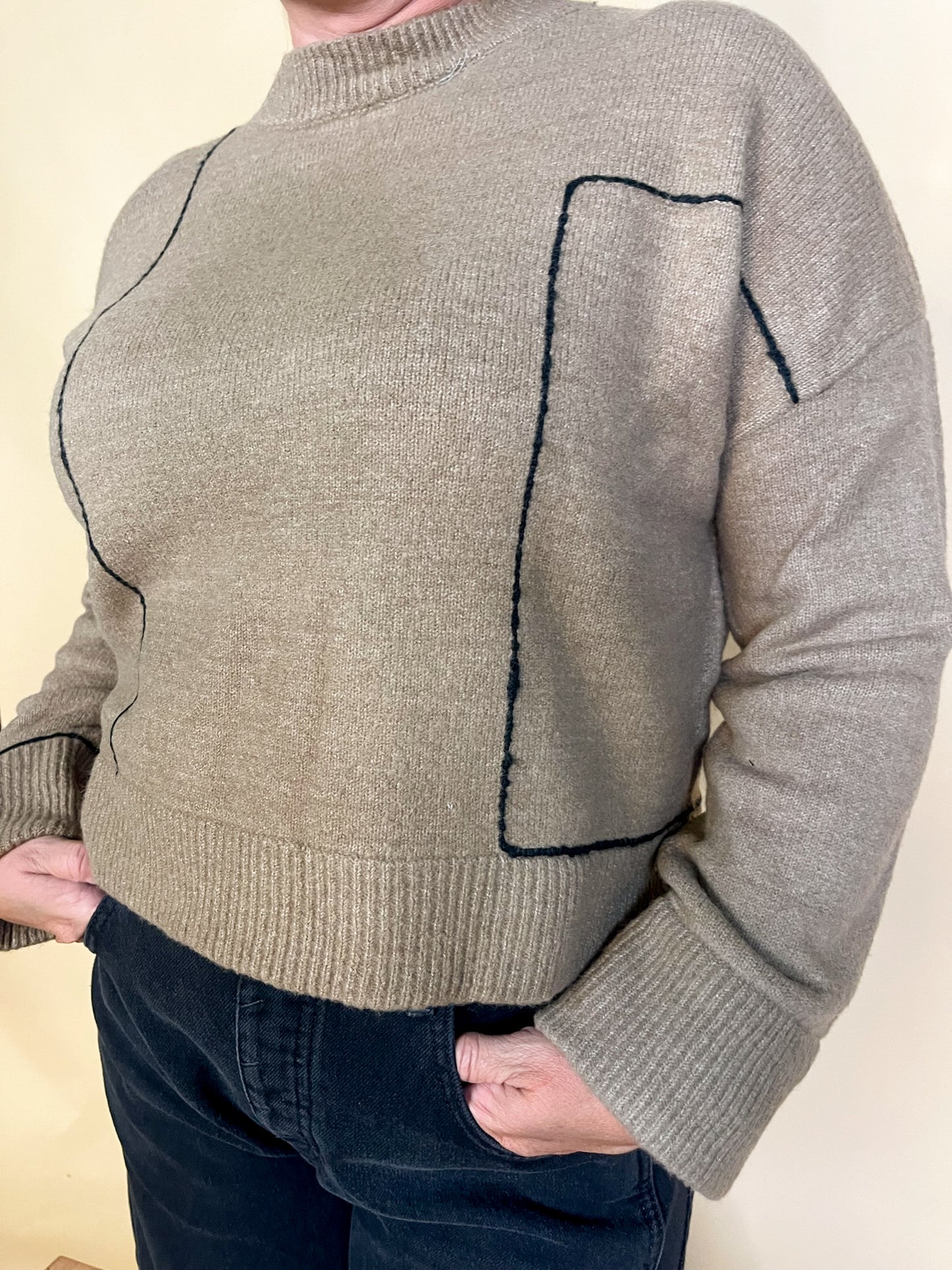 Albatross Sweater - Brown - Revel Boutique