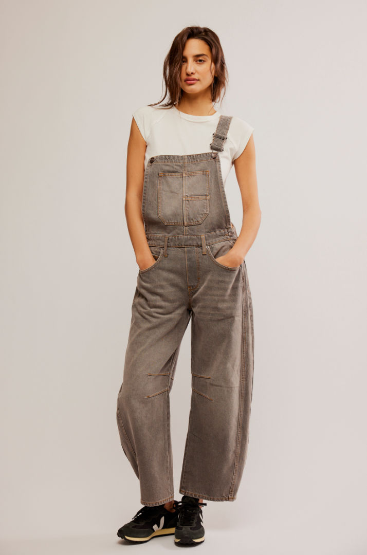 Free People: Good Luck Overall - Archive Gray - Revel Boutique