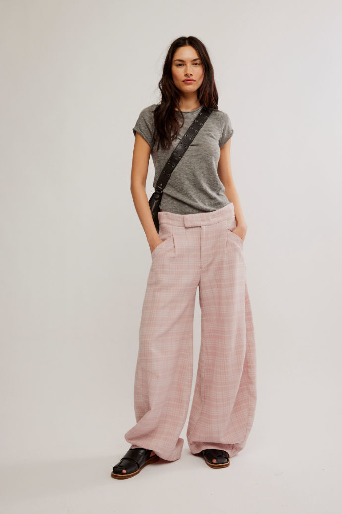 Free People: Tegan Barrel Trouser - Pale Mauve