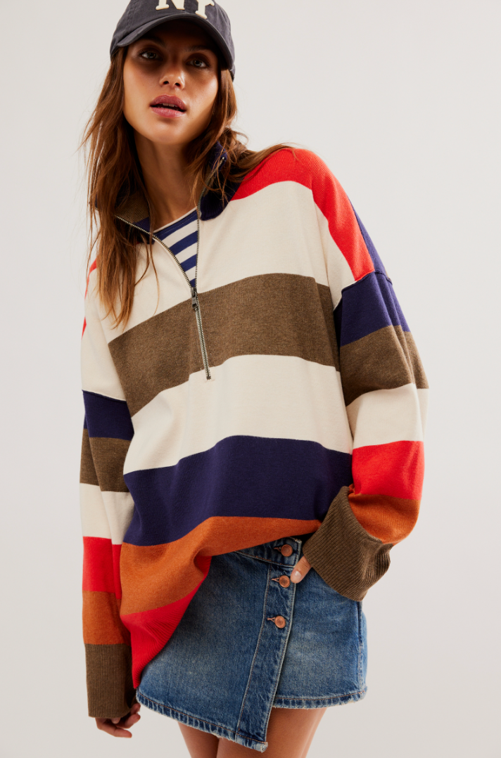 Free People: Coastal Stripe Pullover - Set Sail Combo - Revel Boutique