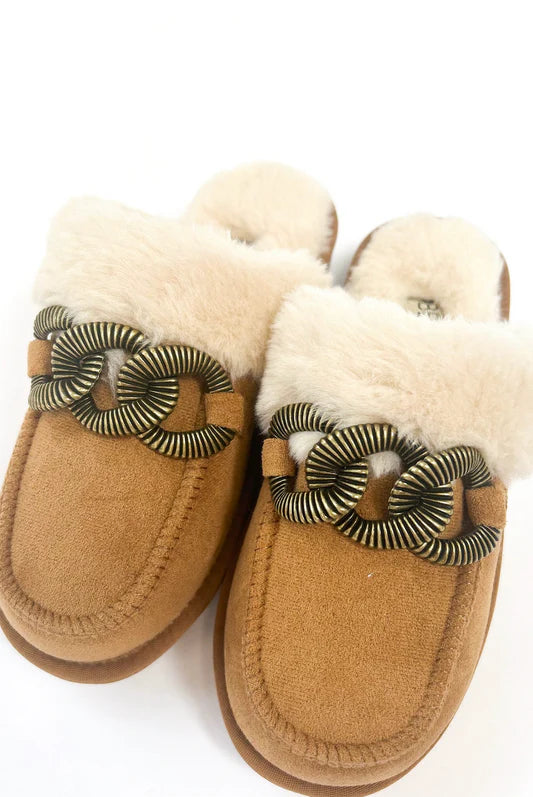 Matisse: Taos Faux Fur Slipper - Chestnut - Revel Boutique