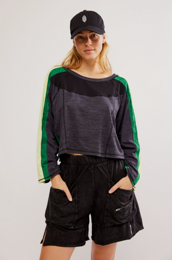 Free People: Go For The Goal Long Sleeve - Black - Revel Boutique