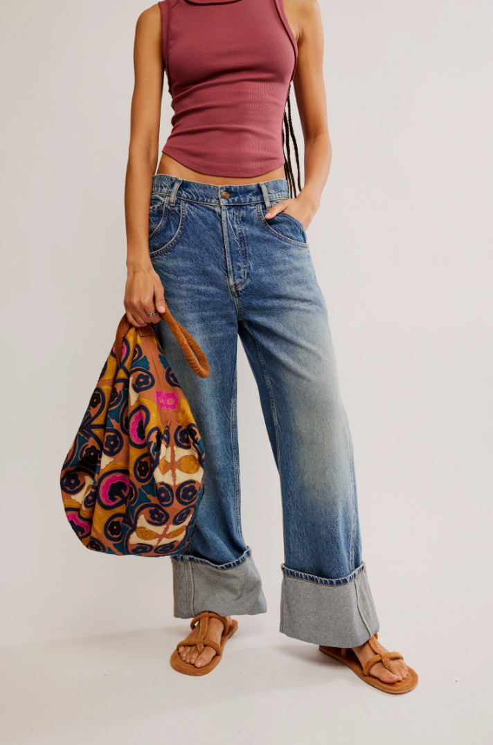 Free People: Hypnotized Slouchy Tote - Jewel Tone - Revel Boutique