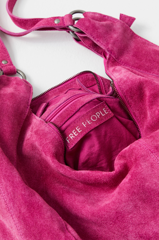 Free People: Roma Suede Tote - Fuchsia - Revel Boutique