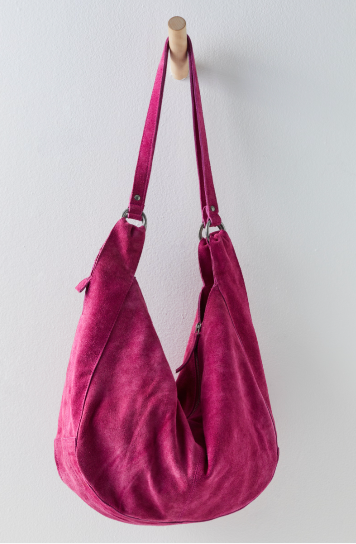 Free People: Roma Suede Tote - Fuchsia - Revel Boutique