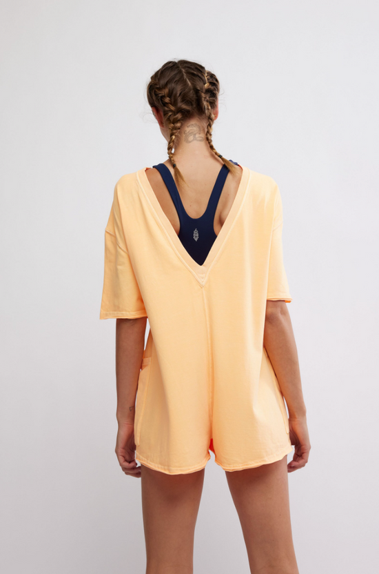 Free People: Hot Shot Tee Romper - Morning Sun - Revel Boutique