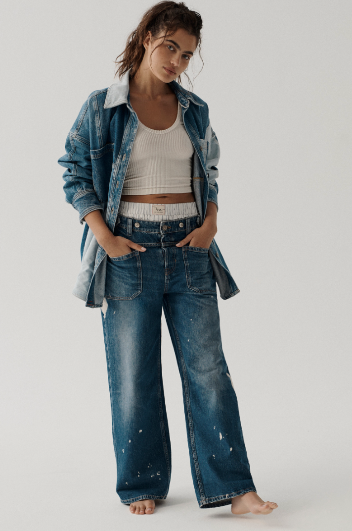 Free People: Palmer Cuffed Jean - 100 Years - Revel Boutique