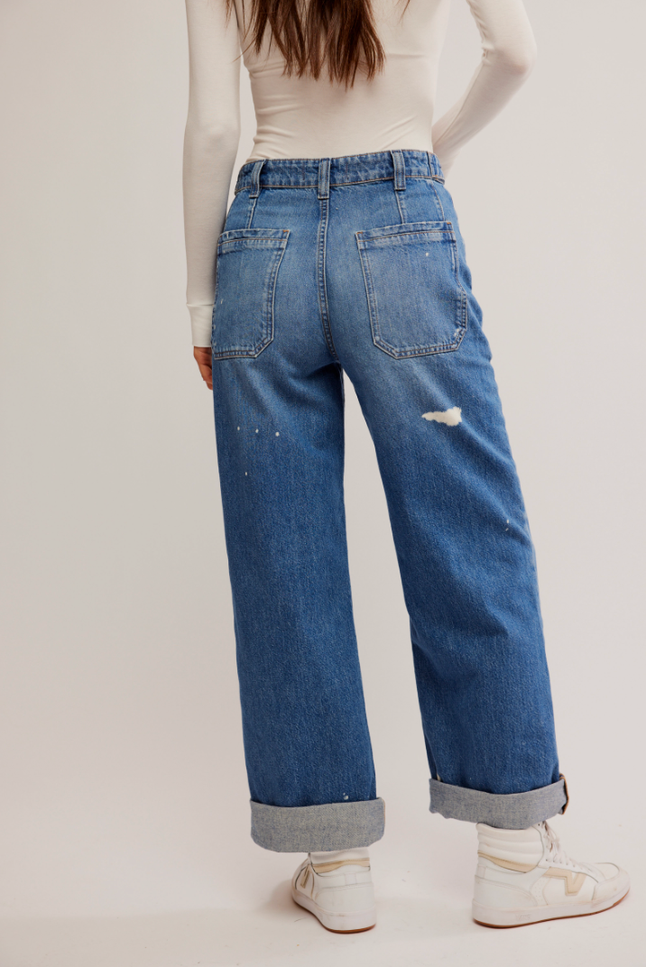 Free People: Palmer Cuffed Jean - 100 Years - Revel Boutique