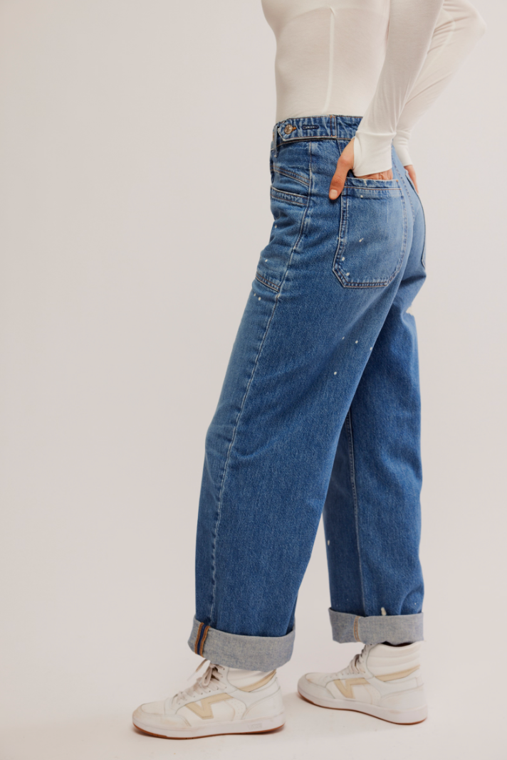 Free People: Palmer Cuffed Jean - 100 Years - Revel Boutique