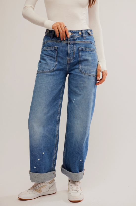 Free People: Palmer Cuffed Jean - 100 Years - Revel Boutique