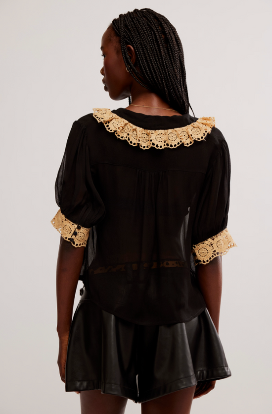 Free People: My Love Blouse - Black - Revel Boutique