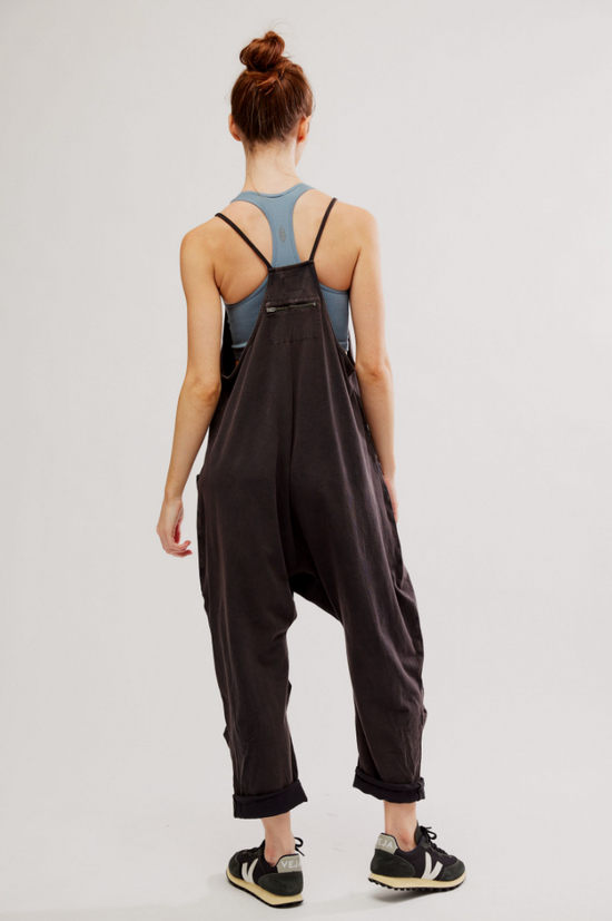 Free People: Hot Shot Onesie - Washed Black